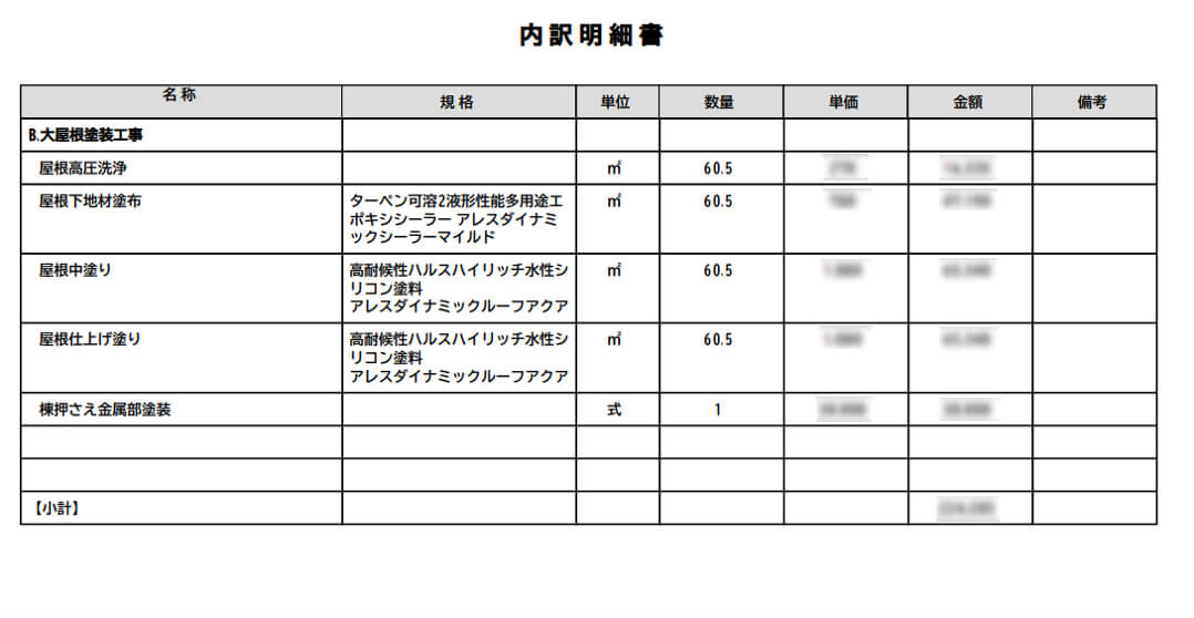 決定版 外壁塗装見積もり書の良い例はこれ 業者の見極めに必須 株式会社いえふく